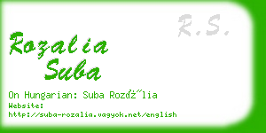 rozalia suba business card